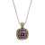 2-Tone-Plated-With-Purple-CZ-Necklaces-Purple CZ