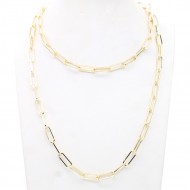36" Long Chain Necklace. Gold color