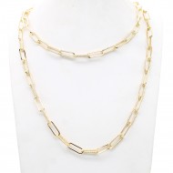 36" Long Chain Necklace. Gold color