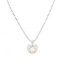 2 Tone Plated With Clear CZ Necklaces