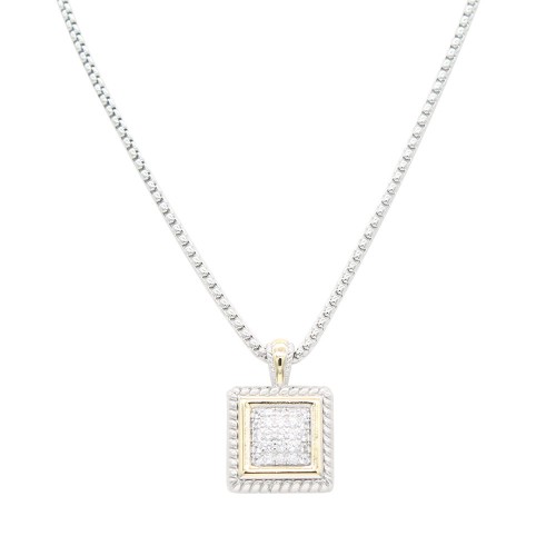 2-Tones with CZ Necklaces