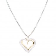 Two-Tone Plated Heart  necklaces