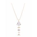 Gold Plated Fish Bone Pendant Necklace