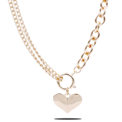 Gold Plated With Heart Necklace