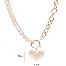 Gold Plated With Heart Necklace
