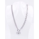 Rhodium Plated With Heart Necklace