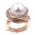 Gold-Plated-Rhinstone-Paved-with-Pearl-Stretch-Ring-Gold