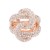 Rose-Gold-Plated-Crossed-Hoops-Crystal-Fashion-Stretch-Ring-Rose Gold
