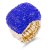 Gold-Plated-With-Royal-Blue-Crystal-Stretch-Rings-Gold Blue