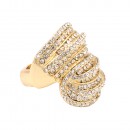 Gold Plated with Crystal Stretch Rings