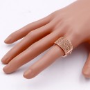 Rose Gold Plated with Crystal Stretch Rings