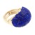Gold-Plated-with-Blue-Crystal-Stretch-rings-Gold Blue