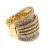 Gold-Plated-with-Clear-Crystal-Stretch-ring-Gold