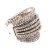 Rhodium-Plated-with-Clear-Crystal-Stretch-ring-Silver Tone