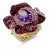 Gold-Plated-With-Light-Purple-Stone-Mix-Rose-Stretch-Ring-Purple
