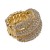 Gold-Plated-with-Clear-Crystal-Stretch-Ring-Gold