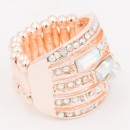 Rose Gold Plated with AB Crystal Stretch Rings