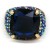 Gold-Plated-With-Blue-Stone-Stretch-Rings-Gold Blue