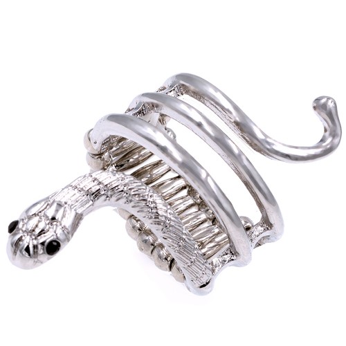 Rhodium Plated with Snake Stretch Rings