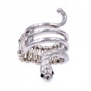 Rhodium Plated with Snake Stretch Rings