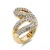 Gold-Plated-Clear-with-Crystal-Stretch-Rings-Gold Clear