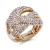 Gold-Plated-Clear-Crystal-Stretch-Ring-Gold Clear