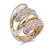 Gold-Plated-with-Clear-Crystal-Acrylic-Adjustable-Stretch-Ring-Gold