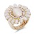 Gold-Plated-with-White-Crystal-Flower-Stretch-Ring-Gold White