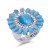 Rhodium-Plated-Aquamarine-Crystal-Flower-Stretch-Ring-Rhodium Aquamarine