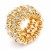 Gold-Plated-wtih-Clear-Crystal-Animal-Stretch-Rings-Gold Clear