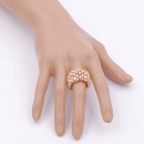 Rose Gold Plated With AB Crystal Stretch Ring