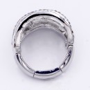 Rhodium with Crystal Zinc Alloy Stretch Ring