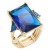 Gold-Plated-blue-Stone-Stretch-Ring-Gold Blue