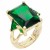 Gold-Plated-With-Green-Crystal-Strech-Rings-Gold Green