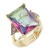 Gold-Plated-With-Multi--Crystal-Strech-Rings-Gold