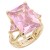 Gold-Plated-Pink-Stone-Stretch-Ring-Gold Pink