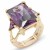 Gold-Plated-With-Light-Purple-Crystal-Strech-Rings-Gold Purple