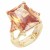 Gold-Plated-with-Topaz-CZ-Stretch-Rings-Gold Topaz