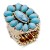 Anti-Gold-Plated-With-Turquoise-Stone-Stretch-Rings-Gold Turquoise