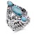 Anti-Silver-Plated-With-Turqouise-Stretch-Ring-Rhodium Turquoise