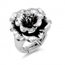Antique Gold Plated Flower Stretch Ring