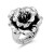 Antique-Silver-Plated-Flower-Stretch-Ring-Antique Silver