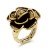 Antique-Gold-Plated-Flower-Stretch-Ring-Antique Gold