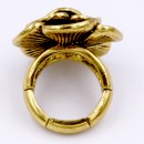Antique Gold Plated Flower Stretch Ring