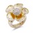Gold-Plated-With-Clear-Crystal-Stretch-Ring-Gold