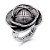 Antique-Silver-Plated-Flower-Stretch-Ring-Antique Silver