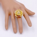 Gold Plated Flower Stretch Ring