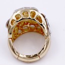 Gold Plated With Clear Crystal Stretch Ring