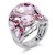 Silver-Plated-with-Pink-Crystal-Stretch-Ring-Rhodium Pink