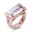 Rose-Gold-Plated-With-Clear-AB-Crystal-Stretch-Ring-Rose Gold AB
